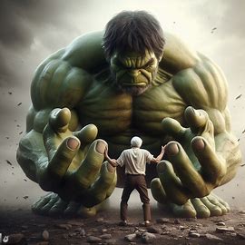 "This is me fighting the Hulk"