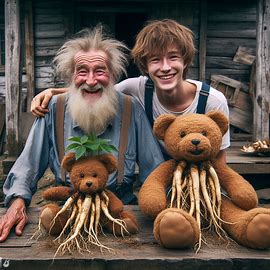 "Alan and Bubba showing off their line of GensinBear Collection"